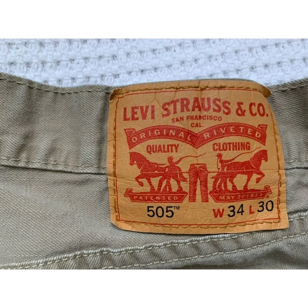 Levi's Tan 505 Straight Leg Jeans - Men's Size W34‎ L30